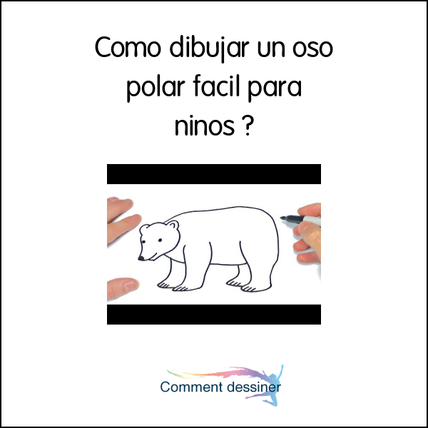 Como dibujar un oso polar facil para niños